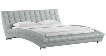 Кровать 2-спальная Оливия 180 арт. Дарлинг грей сандал (светло-серый) с основанием в Стерлитамаке