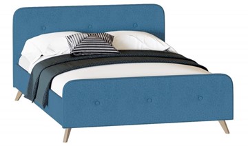 Кровать в спальню Мебельград Сиерра 1600 (без основания) Аура голубой в Стерлитамаке