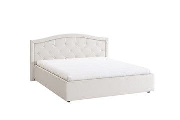 Кровать 2-х спальная Верона 1,6 белый (экокожа) в Стерлитамаке