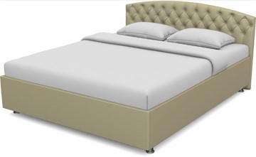 Кровать полутороспальная Пальмира 1400 с основанием (Nitro Сream) в Стерлитамаке