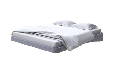 Парящая кровать 160х200, Флок (Бентлей Серый космос) в Стерлитамаке
