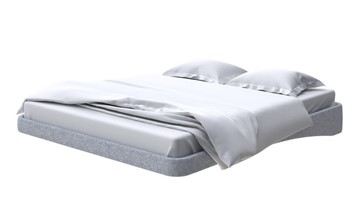 Парящая кровать 160х200, Рогожка (Levis 83 Светло-Серый) в Стерлитамаке