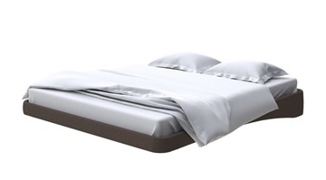 Парящая кровать 2-спальная 160х200, Рогожка (Savana Chocolate) в Уфе