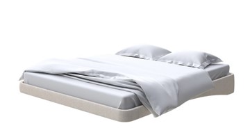 Парящая кровать 160х200, Рогожка (Savana Milk) в Стерлитамаке