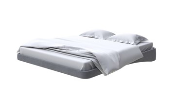 Парящая кровать 2-спальная 160х200, Велюр (Ultra Мокрый асфальт) в Стерлитамаке