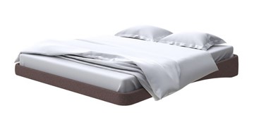 Парящая кровать 2-спальная 200х200, Искусственная шерсть (Лама Шоколад) в Стерлитамаке