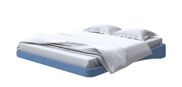 Парящая кровать 200х200, Рогожка (Тетра Голубой) в Стерлитамаке