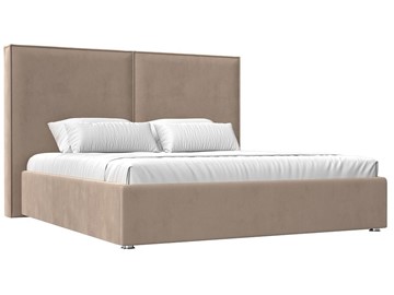 Двуспальная кровать с механизмом Аура 160, Бежевый (Велюр) в Стерлитамаке