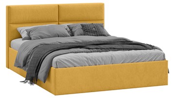 Кровать с мягкой спинкой Глосс Тип 1 (Микровелюр Wellmart Yellow) в Стерлитамаке
