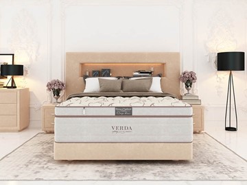 Кровать 2-спальная Smart Compact/Podium M 160х200, Флок (Велсофт Бежевый) в Уфе