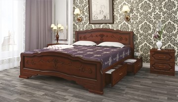 Кровать с выкатными ящиками Карина-6 (Орех) 180х200 в Уфе