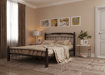 Спальная кровать Муза 1, 1400, черный/шоколад в Стерлитамаке