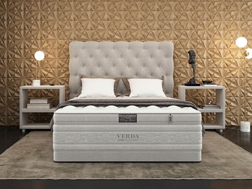 Кровать спальная Cloud Compact/Basement 180х200, Флок (Велсофт Серый) в Стерлитамаке