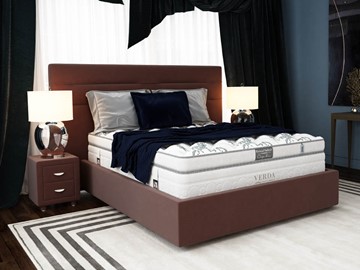 Кровать двуспальная Modern/Island M 180х200, Флок (Велсофт Спелая слива) в Уфе