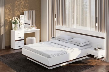 Модульная спальня Соло, белый/белый глянец/венге в Салавате