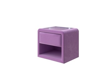 Прикроватная тумба Cube 52х41, Велюр (Shaggy Lilac) в Стерлитамаке