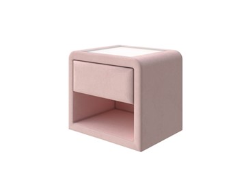 Тумбочка Cube 52х41, Велюр (Ultra Розовый мусс) в Стерлитамаке