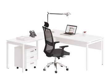 Набор мебели в офис А4 (металлокаркас DUE) белый премиум / металлокаркас белый в Стерлитамаке