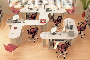 Офисный комплект мебели Классик для 5 сотрудников в Нефтекамске