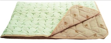 Одеяло «Зима-Лето», ткань: тик, материалы: бамбук/верблюжья шерсть в Уфе