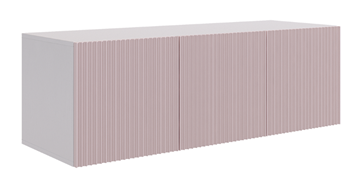 Трехдверная антресоль Зефир 119.01 (белое дерево/пудра розовая (эмаль)) в Стерлитамаке