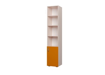 Детский шкаф-пенал 400 1Д Млечный дуб, Оранжевый в Уфе