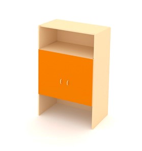 Детский 2-дверный шкаф МГрупп ДШ-2М МДФ Беж+ Оранжевый в Уфе