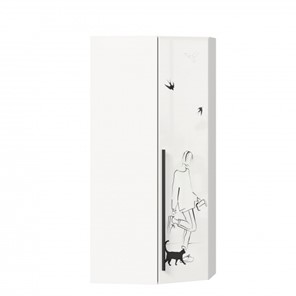Распашной угловой шкаф Джоли 45 ЛД 535.030, Серый шелк в Уфе