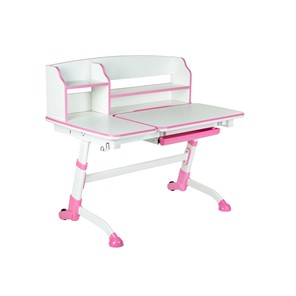 Детский стол-трансформер FauDesk Amare II Pink с надстройкой в Уфе