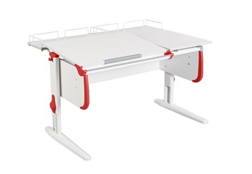 Растущий стол Дэми 1/75-40 (СУТ.25) + Polka_z 1/600 (2шт) белый/серый/Красный в Уфе
