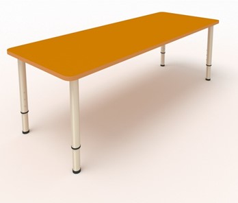 Стол для детей 2-местный  (по одну сторону столешн.) СДО-2 (0-3) оранжевый в Уфе