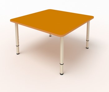 Детский стол 4-местный 70х70 ЛДСП Оранжевый в Уфе