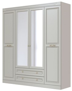 Шкаф четырехдверный в спальню Олимп ШР-4 (Фисташковый) 2 зеркала в Стерлитамаке