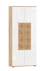 Шкаф двухстворчатый Фиджи с декоративными накладками 659.310, Дуб Золотой/Белый в Нефтекамске