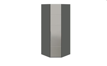 Угловой шкаф Наоми с зеркальной правой дверью, цвет Фон серый, Джут СМ-208.07.07 R в Стерлитамаке