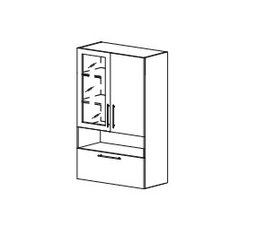 Шкаф кухонный Мыло, настенный хозяйственный двухдверный 1320*600*350, ШНХ 600*1320 в Стерлитамаке