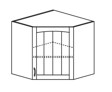 Шкаф на кухню Кантри настенный угловой 718*600*600 мм без стекла в Стерлитамаке