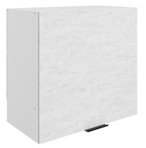 Навесной шкаф Стоун L600 Н566 (1 дв. гл.) (белый/белая скала) в Уфе