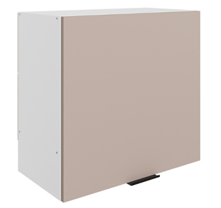 Кухонный навесной шкаф Стоун L600 Н566 (1 дв. гл.) (белый/грей софттач) в Уфе