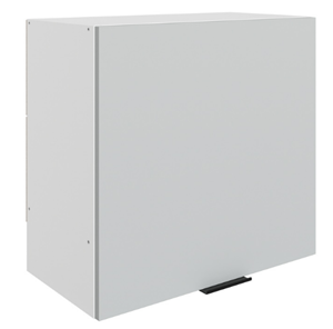 Навесной кухонный шкаф Стоун L600 Н566 (1 дв. гл.) (белый/лайт грей софттач) в Стерлитамаке
