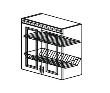 Шкаф на кухню Веста настенный двухдверный с сушкой 718*800*323мм в Стерлитамаке