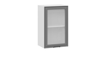 Навесной кухонный шкаф Белладжио 1В45С (Белый, Софт графит) в Стерлитамаке