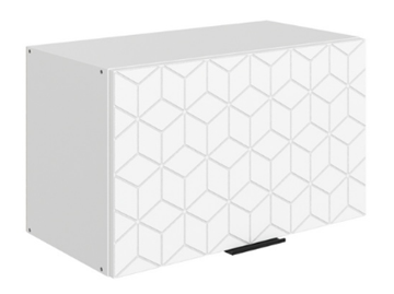 Кухонный шкаф Стоун L600 Н360 (1 дв. гл.) с фрезировкой (белый/джелато софттач) в Стерлитамаке