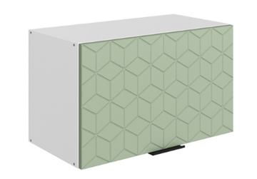 Шкаф кухонный Стоун L600 Н360 (1 дв. гл.) с фрезировкой (белый/полынь софттач) в Стерлитамаке