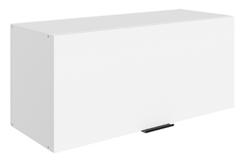 Шкаф на кухню Стоун L800 Н360 (1 дв. гл.) (белый/джелато софттач) в Стерлитамаке