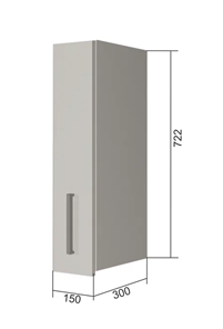 Навесной шкаф В7 15, Серый/Антрацит в Стерлитамаке