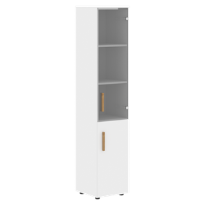 Высокий шкаф с  дверью колонна FORTA Белый FHC 40.2 (L/R) (399х404х1965) в Стерлитамаке