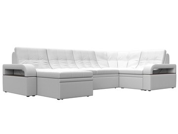 П-образный диван Лига-035, Белый (Экокожа) в Стерлитамаке