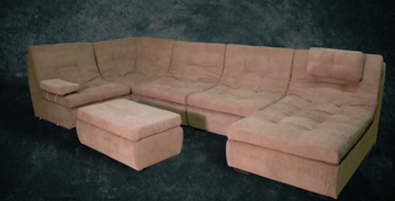П-образный диван Шад Премьер со столом-пуфом в Салавате
