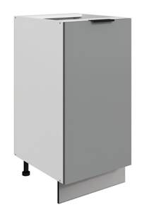 Шкаф рабочий Стоун L400 (1 дв.гл.) (белый/оникс софттач) в Уфе